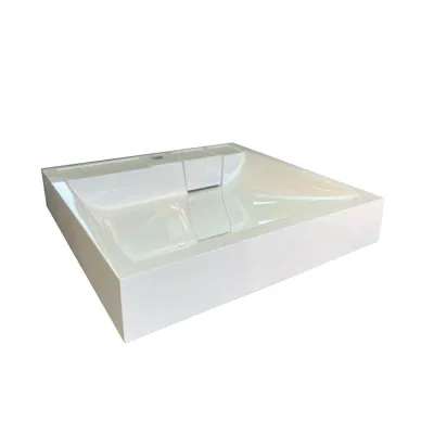 Умывальник Fancy Marble Wave 590х590х115 над стиральной машинкой, белый (11759101)